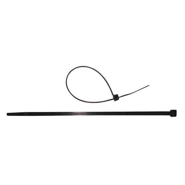Tatco Cable Tie, 8 in L, Black, Nylon, 50 lb Strength, 1000 PK - 22600