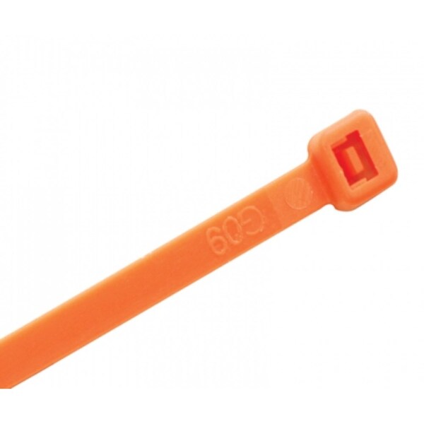 Kable Kontrol Cable Tie, 14 in L, 4.01 in Max Bundle Dia., Orange, Nylon 6/6, 50 lb Strength, 500 PK - CT254CL-ORANGE