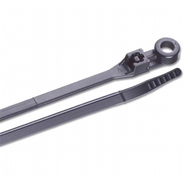 Marinco Cable Tie, 6 in L, Black, Nylon 6/6, 30 lb Strength - 199253