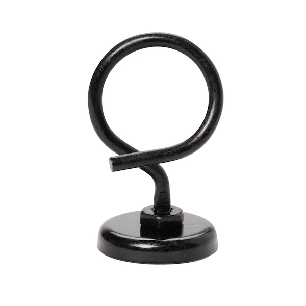 Winnie Industries 3/4in. MAGNETIC BRIDLE RING, SHORT STEM STANDOFF, BLACK, 26 LB MAGNET, 100PK - WBR075MAGBK