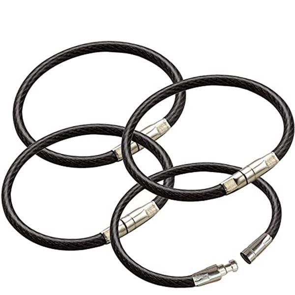 Lucky Line LuckyLine: 4-1/4 LOCKING CABLE RNG BLACK - LKL-80820