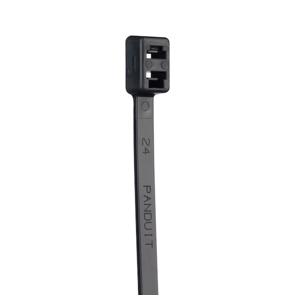Panduit Cable Tie, 7-1/2 in L, 1.80 in Max Bundle Dia., Black, Nylon 6/6, 50 lb Strength, 1000 PK - PLB2S-M30