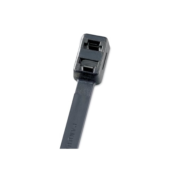 Panduit Cable Tie, 7-1/2 in L, 1.80 in Max Bundle Dia., Black, Nylon 6/6, 50 lb Strength, 1000 PK - PLB2S-M30