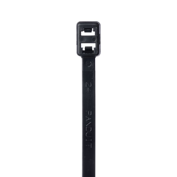 Panduit Cable Tie, 7-1/2 in L, 1.80 in Max Bundle Dia., Black, Nylon 6/6, 50 lb Strength, 1000 PK - PLB2S-M30