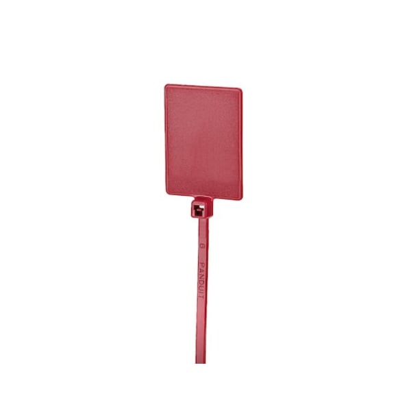 Panduit Cable Tie, 5-1/2 in L, 7/8 in Max Bundle Dia., Red, Nylon 6/6, 18 lb Strength, 1000 PK - PLF1MA-M2