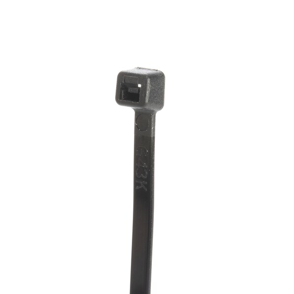 Panduit Cable Tie, 5-1/2 in L, 1.30 in Max Bundle Dia., Black, Nylon 6/6, 40 lb Strength, 1000 PK - S6-40-M0