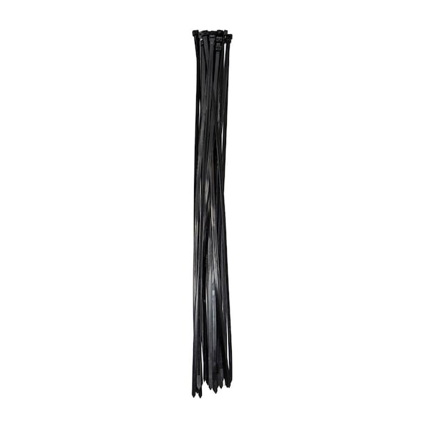 South Main Hardware Cable Tie, 32 in L, Black, Nylon, 175 lb Strength, 25 PK - 220239