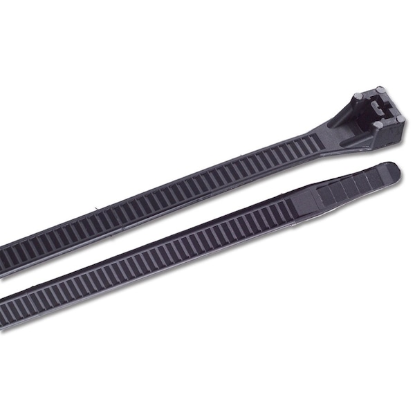 Ancor Cable Tie, 17 in L, 5 in Max Bundle Dia., Black, Nylon 6/6, 180 lb Strength, 10 PK - 199217