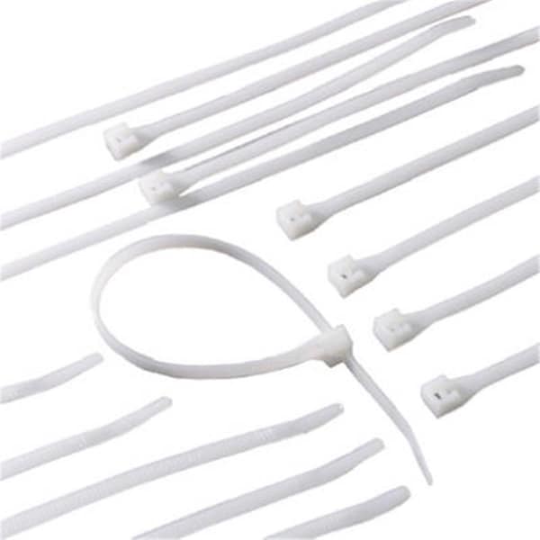 Acoustic Cable Tie, 4 in L, 13/16 in Max Bundle Dia., Natural, Nylon 6/6, 18 lb Strength, 40 PK - AC595573