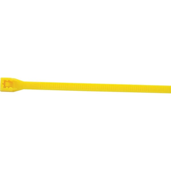 Powerhouse Cable Tie, 7-1/4 in L, Yellow, Nylon, 100 PK - PO3642368