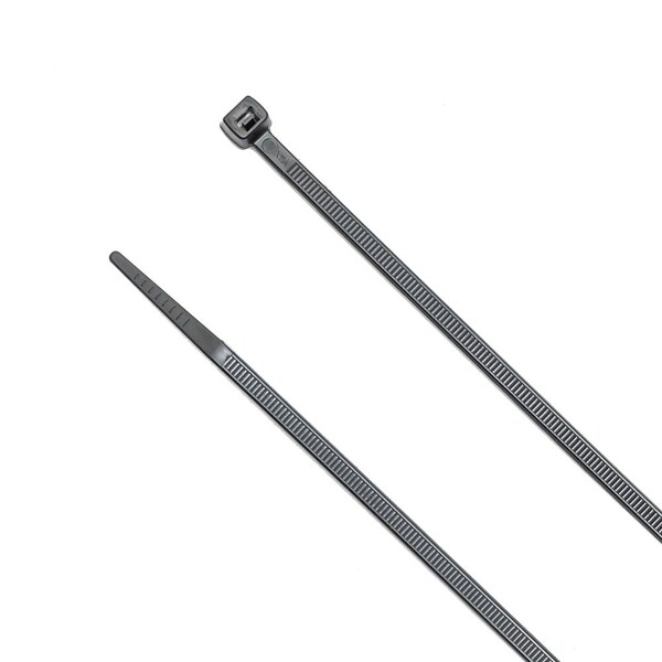 South Main Hardware Cable Tie, 11 in L, Black, Nylon, 75 lb Strength, 1000 PK - 220163