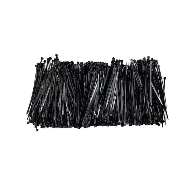 South Main Hardware Cable Tie, 11 in L, Black, Nylon, 75 lb Strength, 1000 PK - 220163