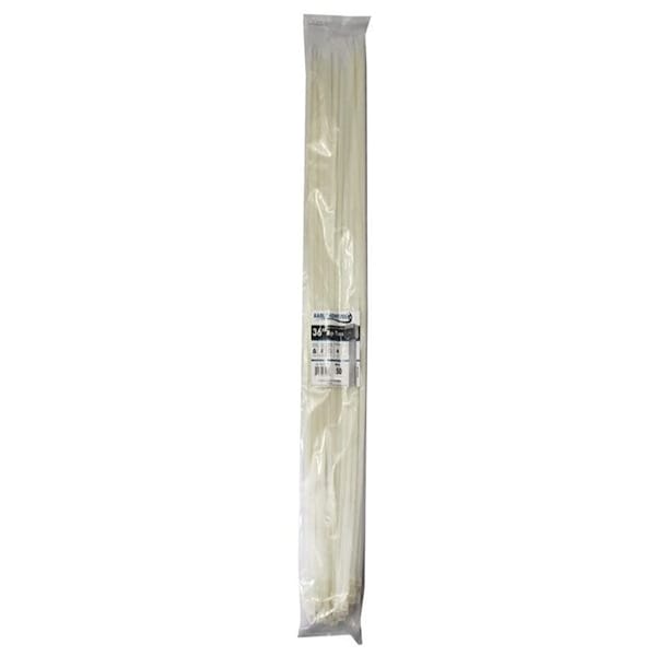 Kable Kontrol Cable Tie, 36 in L, 10-1/2 in Max Bundle Dia., Natural, Nylon 6/6, 175 lb Strength, 50 PK - CT297-50