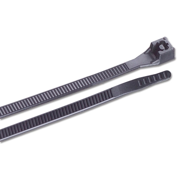Ancor Cable Tie, 6 in L, 1-3/8 in Max Bundle Dia., Black, Nylon 6/6, 40 lb Strength - 199249
