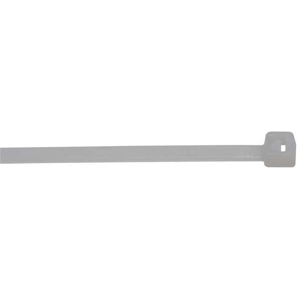 Power First Cable Tie, 11-1/2 in L, 3 in Max Bundle Dia., Natural, Nylon 6/6, 40 lb Strength, 100 PK - 36J145