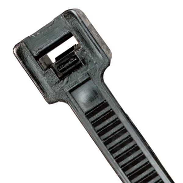 Power First Cable Tie, 15 in L, 4 in Max Bundle Dia., Black, Nylon 6/6, 50 lb Strength, 500 PK - 36J160