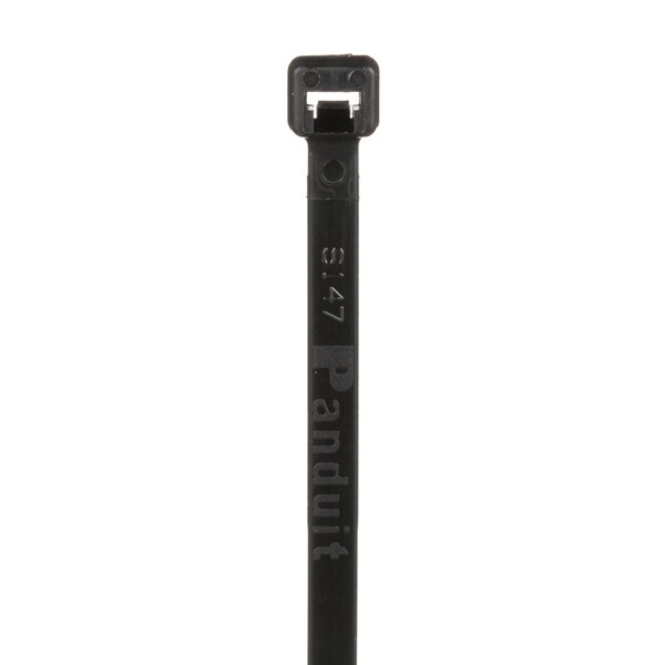 Panduit Cable Tie, 14-1/2 in L, 4 in Max Bundle Dia., Black, Nylon 6/6, 50 lb Strength, 100 PK - PLT4S-C30