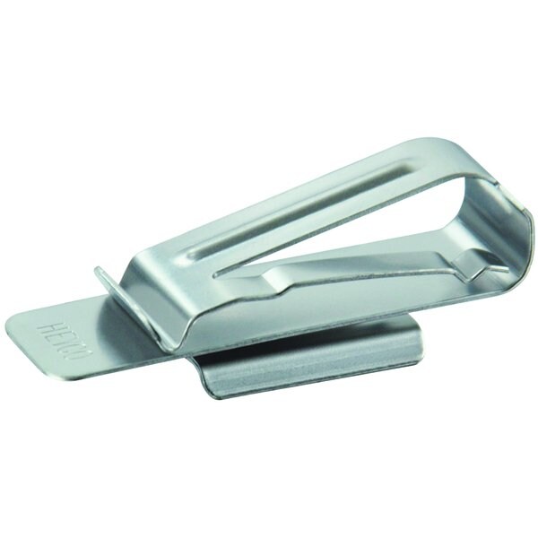 Heyco Cable Clip, 410 Stainless Steel, 0.30 in Bundle Dia., 0.56 in L, 100 PK - S6439