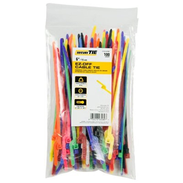Gardner Bender 6 in. Light Duty EZ-Off Cable Tie, Yellow - GA569419