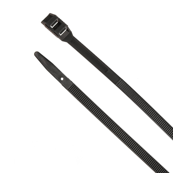 South Main Hardware Cable Tie, 14 in L, Black, Nylon, 120 lb Strength, 100 PK - 229360