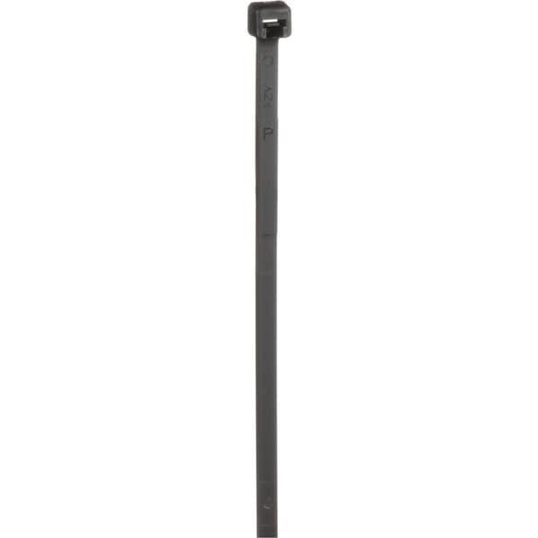Panduit Cable Tie, 8 in L, 2 in Max Bundle Dia., Black, Nylon 6/6, 40 lb Strength, 1000 PK - PLT2I-M20