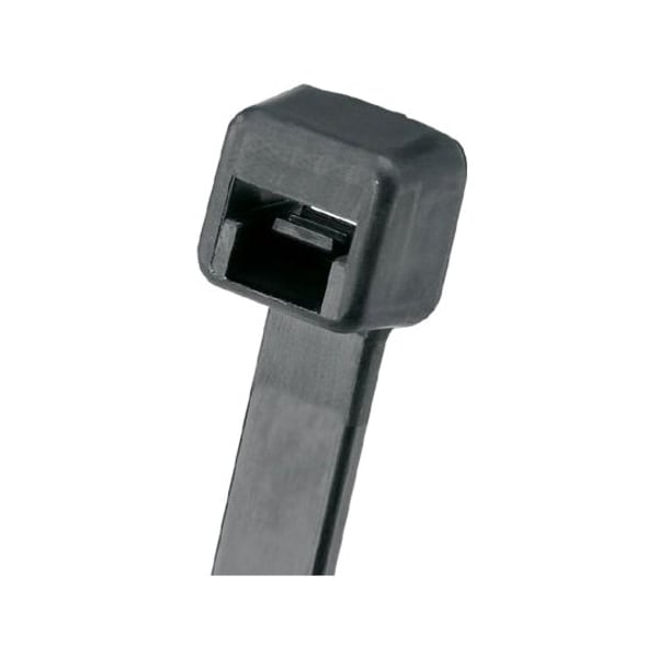 Panduit Cable Tie, 8 in L, 2 in Max Bundle Dia., Black, Nylon 6/6, 40 lb Strength, 1000 PK - PLT2I-M20