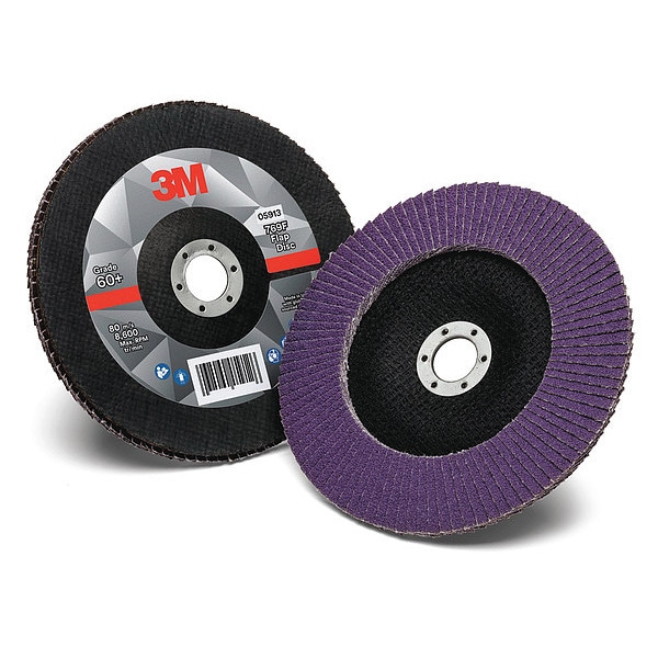 Disco de aletas de 3M, 7 pulgadas de diámetro, 7/8 pulgadas de arbor, 60 grano - 60440351462