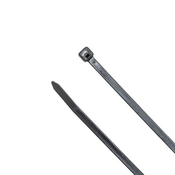 South Main Hardware Cable Tie, 8 in L, Black, 50 lb Strength, 100 PK - 222026