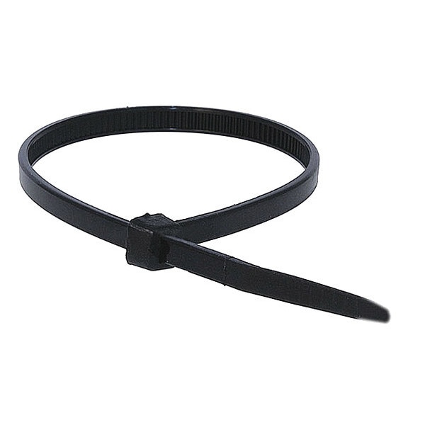Monoprice Cable Tie, 8 in L, Black, Nylon, 40 lb Strength, 100 PK - 5761