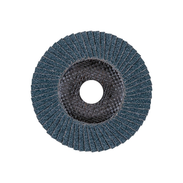 Pferd 4-1/2" x 5/8-11 Thd. POLIFAN® Disco de láminas - Z SG POWER STEELOX, Zirconia, 60 Grit, Plano - 62278