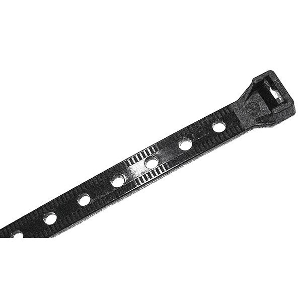 Southwire Cable Tie, 14 in L, 4 in Max Bundle Dia., Black, Nylon 6/6, 90 lb Strength, 100 PK - 58298740