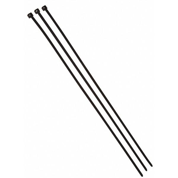 3M Cable Tie, 15 in L, 4 in Max Bundle Dia., Black, Nylon 6/6, 120 lb Strength, 500 PK - CT15BK120-C