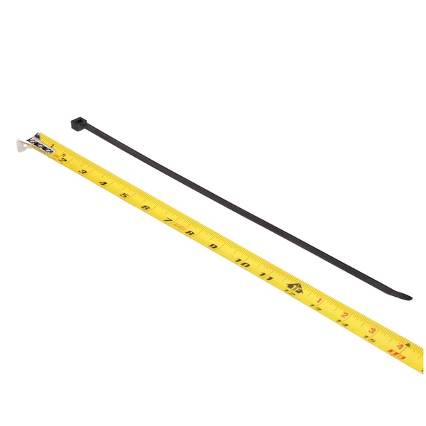 3M Cable Tie, 15 in L, 4 in Max Bundle Dia., Black, Nylon 6/6, 120 lb Strength, 500 PK - CT15BK120-C