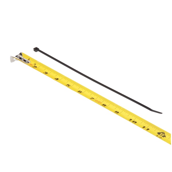 3M Cable Tie, 11 in L, 3 in Max Bundle Dia., Black, Nylon 6/6, 50 lb Strength, 1000 PK - CT11BK50-C