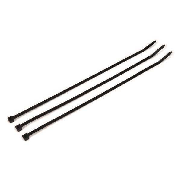 3M Cable Tie, 11 in L, 3 in Max Bundle Dia., Black, Nylon 6/6, 50 lb Strength, 1000 PK - CT11BK50-C