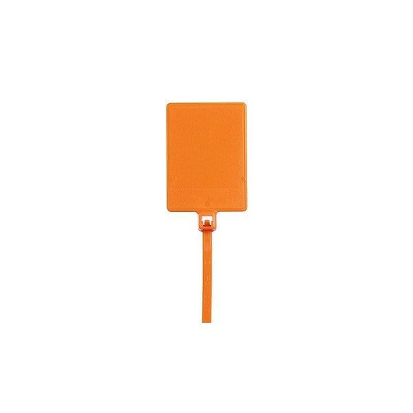 Panduit Cable Tie, 5-1/2 in L, 7/8 in Max Bundle Dia., Orange, Nylon 6/6, 18 lb Strength, 100 PK - PLF1MA-C3