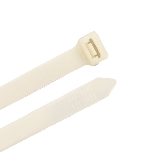 Forney Cable Tie, 22 in L, 6 in Max Bundle Dia., Natural, Nylon 6/6, 250 lb Strength, 25 PK - 62096