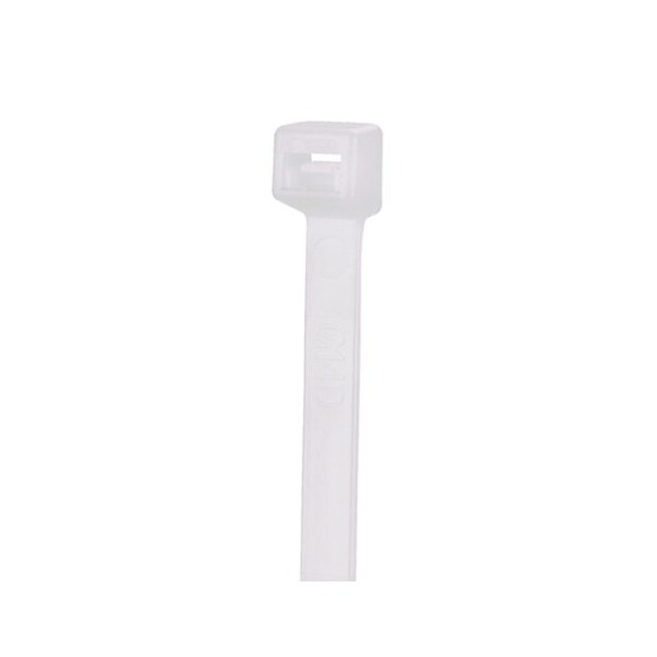 Panduit Cable Tie, 8 in L, 2.09 in Max Bundle Dia., Natural, Nylon 6/6, 40 lb Strength, 100 PK - S8-40-C