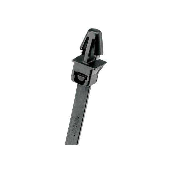 Panduit Cable Tie, 5-1/2 in L, 1 in Max Bundle Dia., Black, Nylon 6/6, 50 lb Strength, 1000 PK - PLP1S-M0