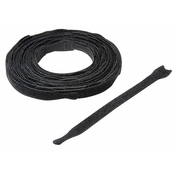 Velcro Brand Cable Tie Strap, 18 in L, 5.40 in Max Bundle Dia., Black, Nylon, Polypropylene, 50 lb Strength - 170774