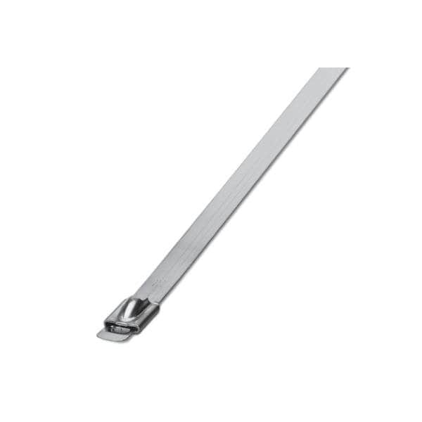 Phoenix Contact Cable Tie, 1067 mm L, Silver, 316 Stainless Steel, 1335 N Strength - 3240826
