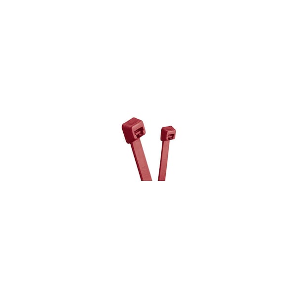 Panduit Cable Tie, 7-1/2 in L, 1.88 in Max Bundle Dia., Red, Fluoropolymer, 50 lb Strength, 1000 PK - PLT2S-M702Y