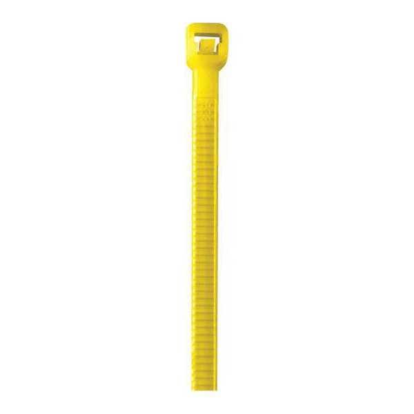Partners Brand Cable Tie, 5-1/2 in L, Yellow, Nylon, 40 lb Strength, 1000 PK - CT433C