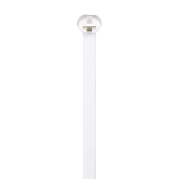 Panduit Cable Tie, 15 in L, 4 in Max Bundle Dia., White, Nylon 6/6, 120 lb Strength, 250 PK - BT4LH-TL69