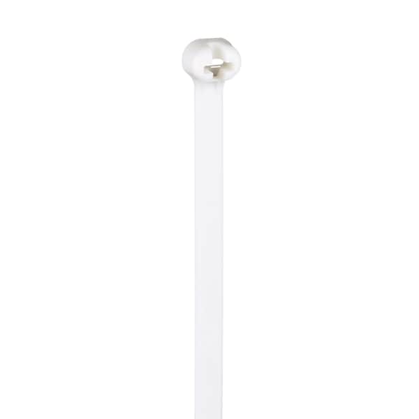 Panduit Cable Tie, 15 in L, 4 in Max Bundle Dia., White, Nylon 6/6, 120 lb Strength, 250 PK - BT4LH-TL69