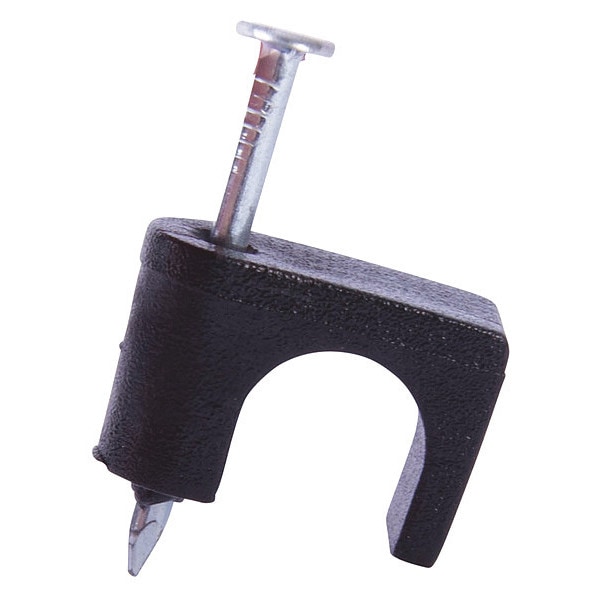 Gardner Bender Coaxial Staple, Blk, 1/4" Wood App, PK100 - PSB-100B