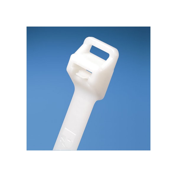 Panduit Cable Tie, 28-1/2 in L, 8 in Max Bundle Dia., Natural, Nylon 6/6, 250 lb Strength, 100 PK - PRT8EH-C