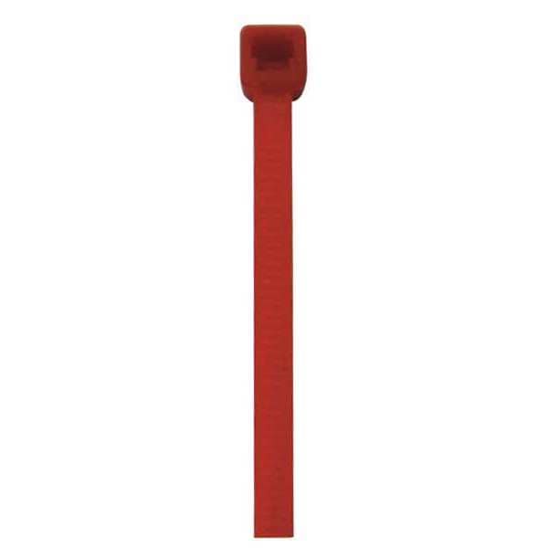 Power First Cable Tie, 12 in L, 3-1/4 in Max Bundle Dia., Red, Nylon 6/6, 50 lb Strength, 100 PK - 36J226
