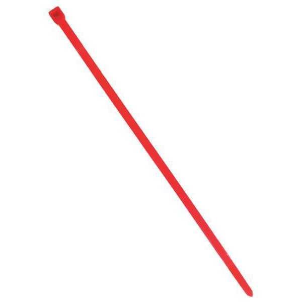Power First Cable Tie, 12 in L, 3-1/4 in Max Bundle Dia., Red, Nylon 6/6, 50 lb Strength, 100 PK - 36J226