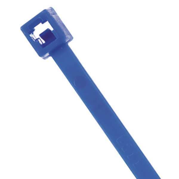 Power First Cable Tie, 12 in L, 3-1/4 in Max Bundle Dia., Blue, Nylon 6/6, 50 lb Strength, 100 PK - 36J229